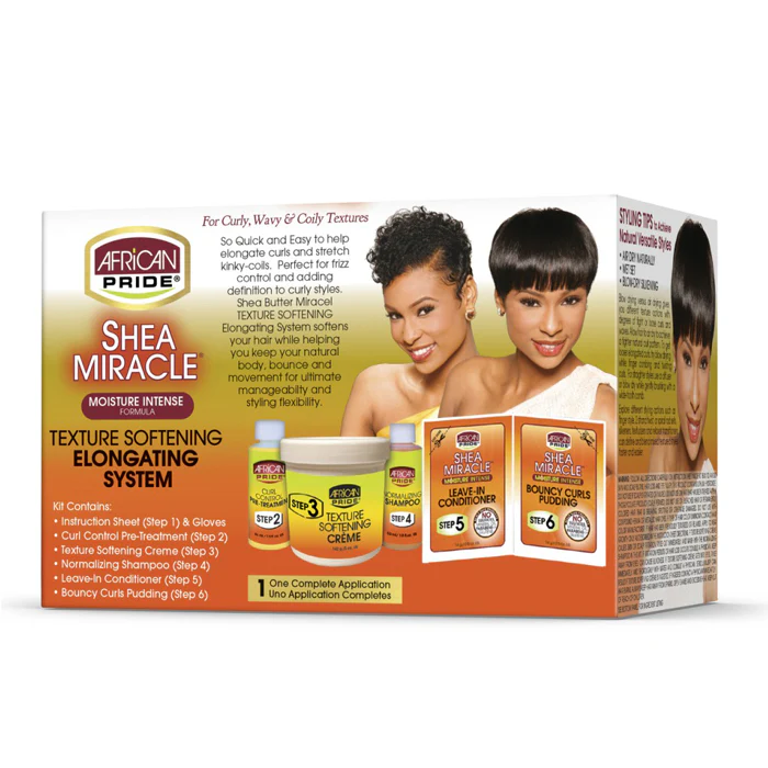 African Pride Shea Miracle Moisture Intense - TEXTURE SOFTENING ELONGATING SYSTEM - Image 2