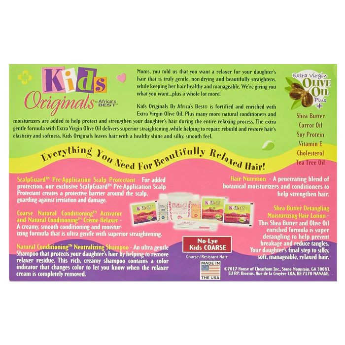 Africa's Best KIDS ORGANICS No-Lye Conditioning Relaxer System Kit (Regular/Coarse) - Image 3