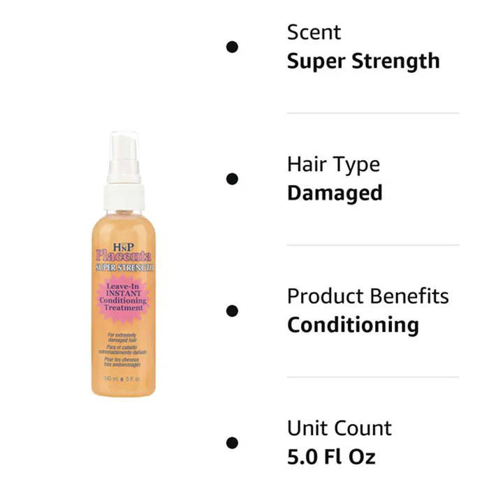 Hask Placenta Super Strength Leave In Instant Conditioning Treatment 5oz & 8oz - Image 4