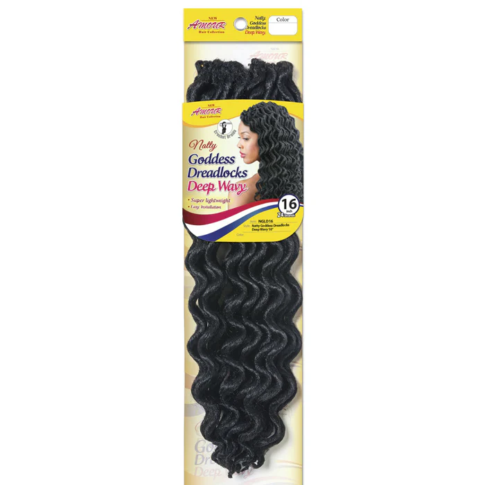 Amour Natty Pre-Looped Crochet Braids - GODDESS DREADLOCKS DEEP WAVY 16/20" - Image 2