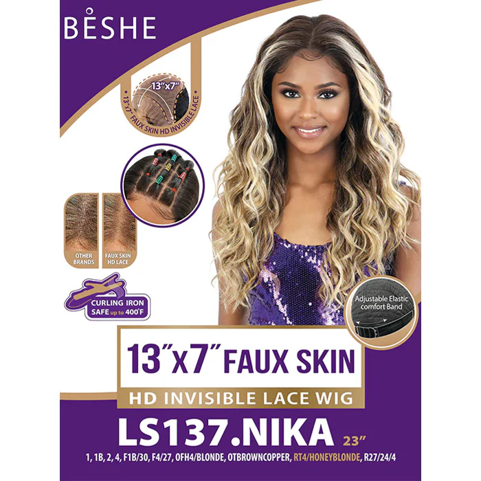 Beshe 13x7 Faux Skin HD Invisible Lace Front Wig - LS137.NIKA - Image 5