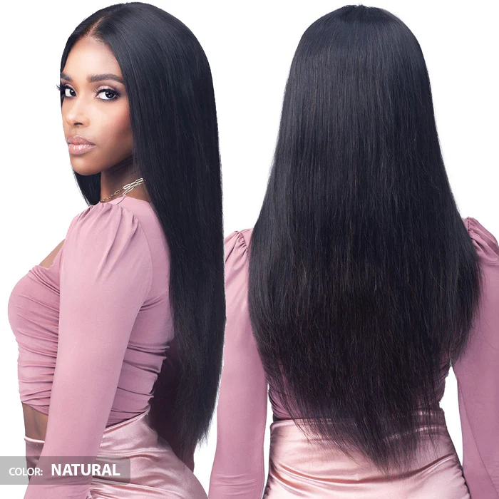 Bobbi Boss 100% Unprocessed Human Hair 13x4 Pre-Plucked HD Lace Front Wig - MHLF554 IMANI 26" - Image 2
