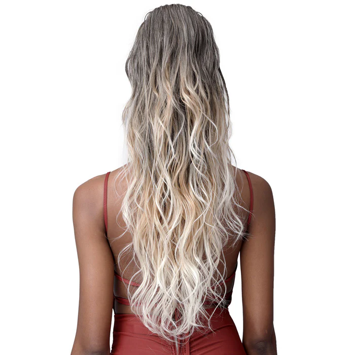 Bobbi Boss Human Hair Blend Tress Up Drawstring Ponytail - LOOSE WAVE 28" - Image 2