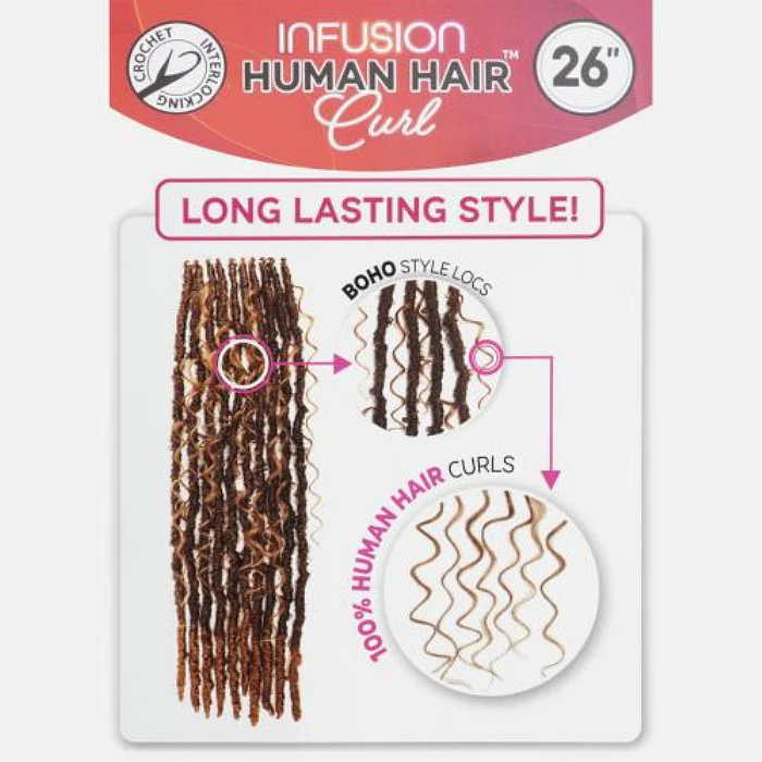 Bobbi Boss Infusion Human Hair Curl Crochet Braids - HBF001 DEEP CURL BOHO LOCS 26" - Image 4