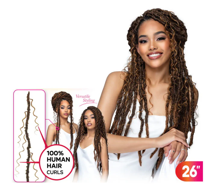 Bobbi Boss Infusion Human Hair Curl Crochet Braids - HBF001 DEEP CURL BOHO LOCS 26" - Image 5