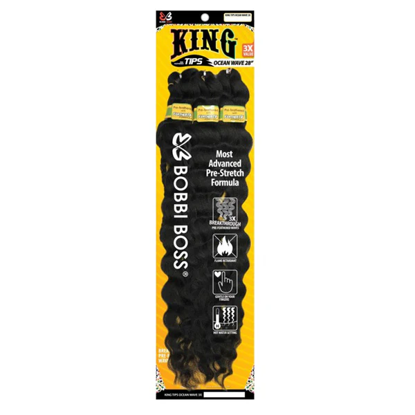 Bobbi Boss King Tips Pre-Feathered Braid - OCEAN WAVE 28" 3X - Image 4