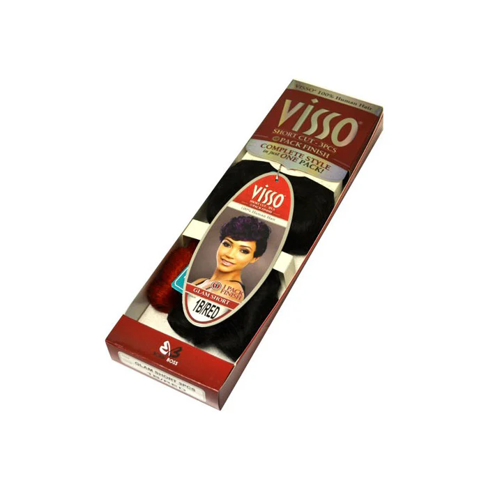 Bobbi Boss Visso 100% Human Hair Weave - GLAM SHORT 3 PCS (1 Pack Complete) - Image 3