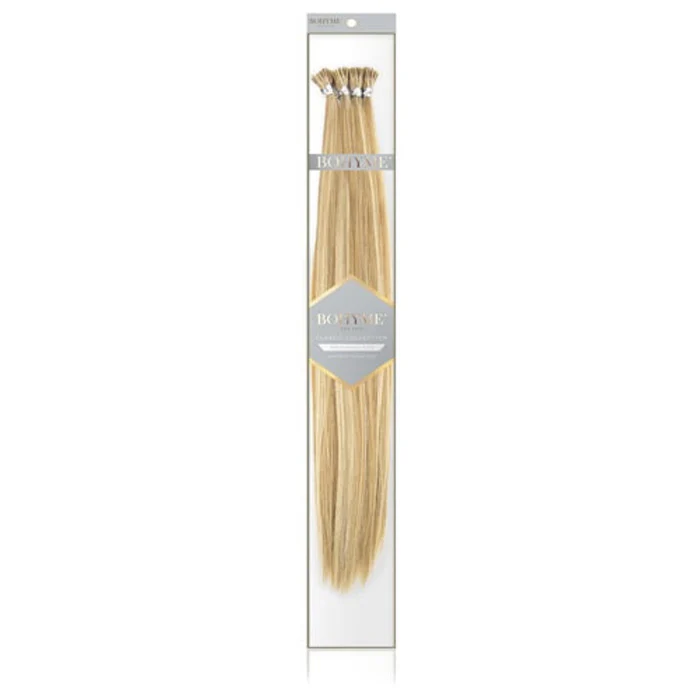 Bohyme Classic Remy Human Hair Glue I-Tip Extension Weave - SILKY STRAIGHT 120 PCS 14/22"
