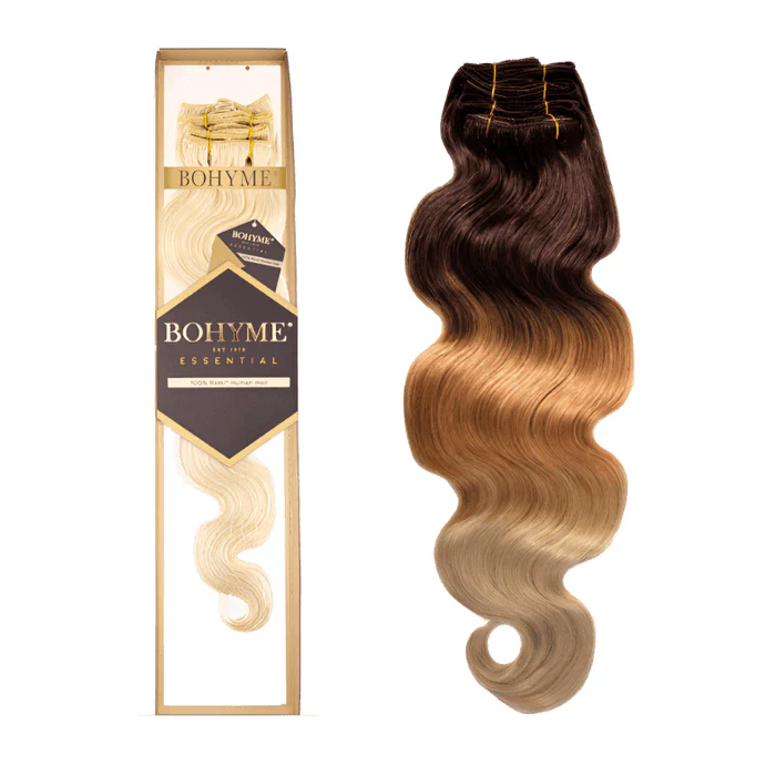 Bohyme Essential 100% Remi Human Hair CLIP-IN Extension Weave 7PCS - BODY WAVE 18"
