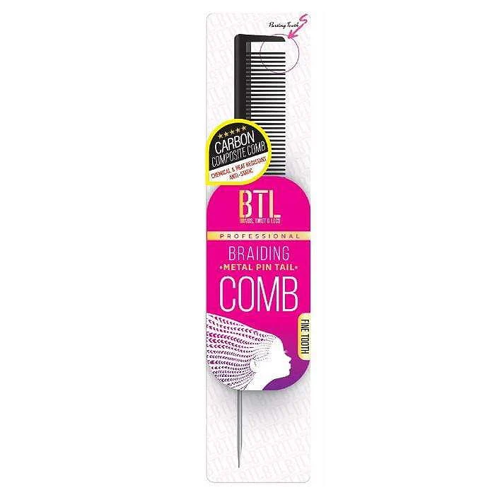 BRAIDING METAL PIN TAIL COMB - BLACK - Image 3