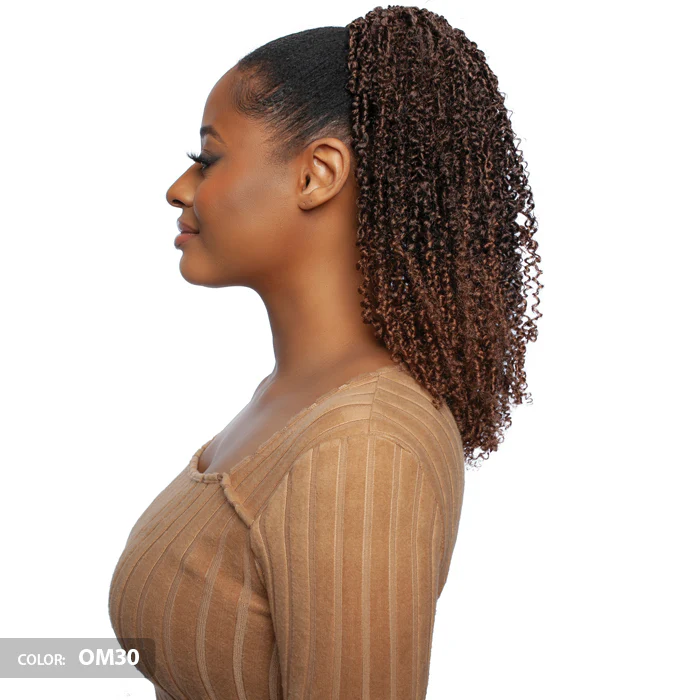 Brown Sugar Human Hair Blend Drawstring Ponytail - BSWNT17 BS YANKY TWIST WNT 14" - By Mane Concept - Image 2