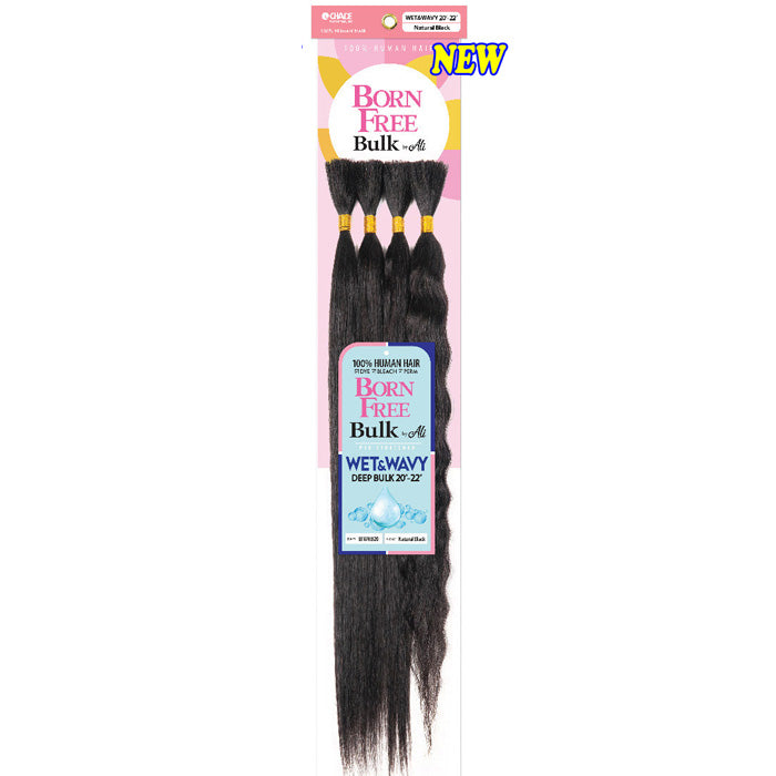 Chade Born Free Bulk By Ali 100% Human Hair New Wet & Wavy Braids - DEEP BULK 20-22"