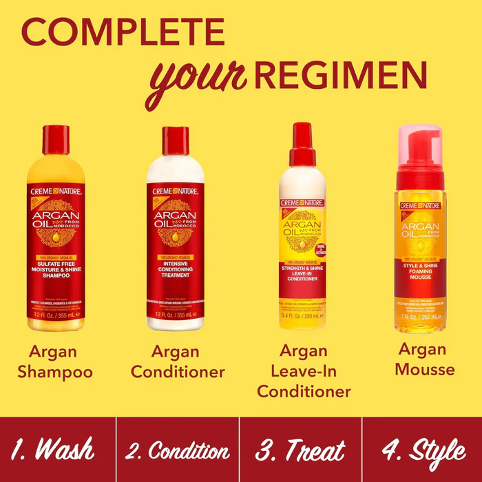Creme of Nature Argan Oil Style & Shine - FOAMING MOUSSE 7 oz - Image 7