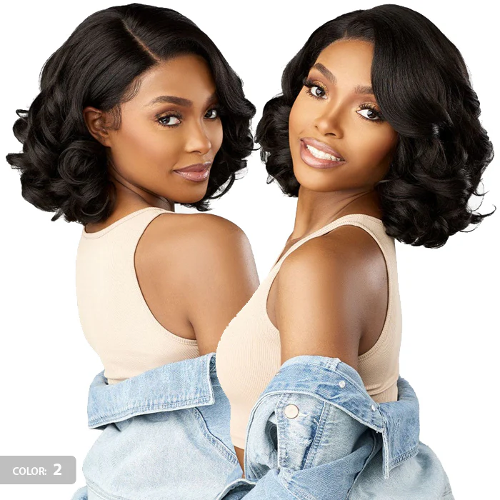 Curls Kinks & Co By Sensationnel Glueless Textured HD Lace Part Wig - Y-PART KINKY BARREL CURL 12" - Image 2
