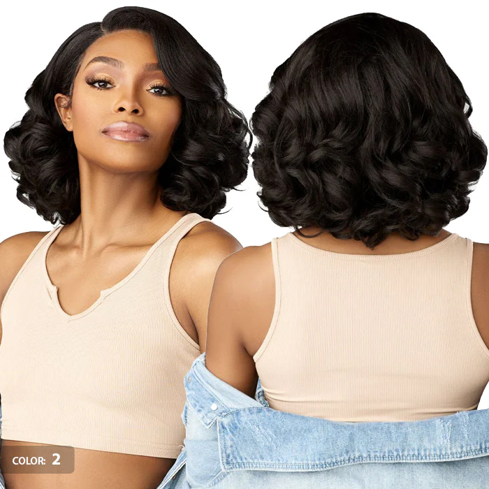 Curls Kinks & Co By Sensationnel Glueless Textured HD Lace Part Wig - Y-PART KINKY BARREL CURL 12" - Image 3