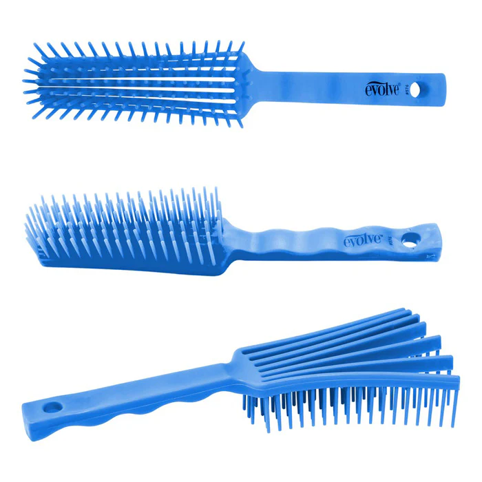 Firstline Evolve Flow-Thru Detangler Bursh - Blue - Image 2