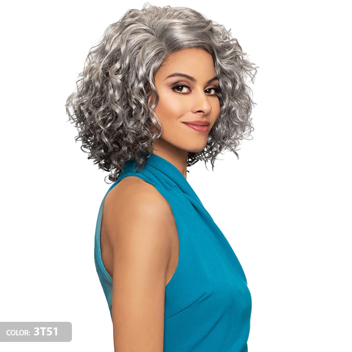 Foxy Silver Natural J-Part Lace Front Wig - MARLA - Image 2