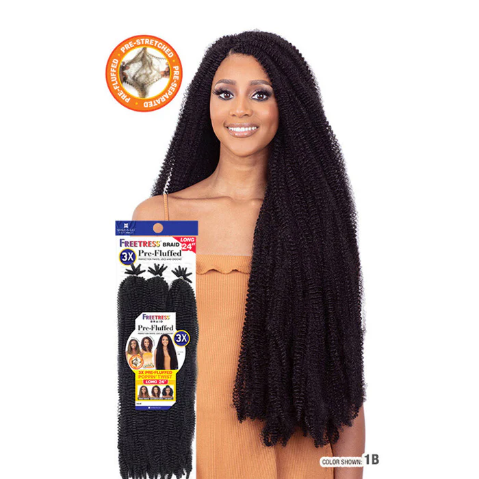 Freetress Braid Pre-Fluffed - 3X POPPIN TWIST 24 - Image 3