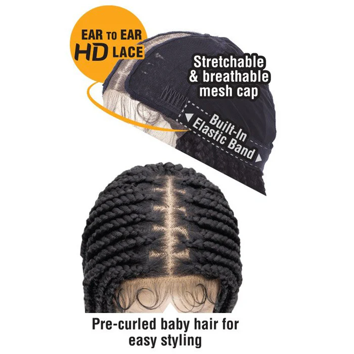 Freetress Equal Braided Freedom Part HD Lace Front Wig - KNOTLESS BUTTERFLY LOC - Image 4