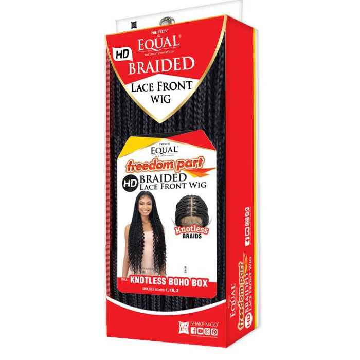Freetress Equal Braided Freedom Part HD Lace Front Wig - KNOTLESS BOHO BOX - Image 3
