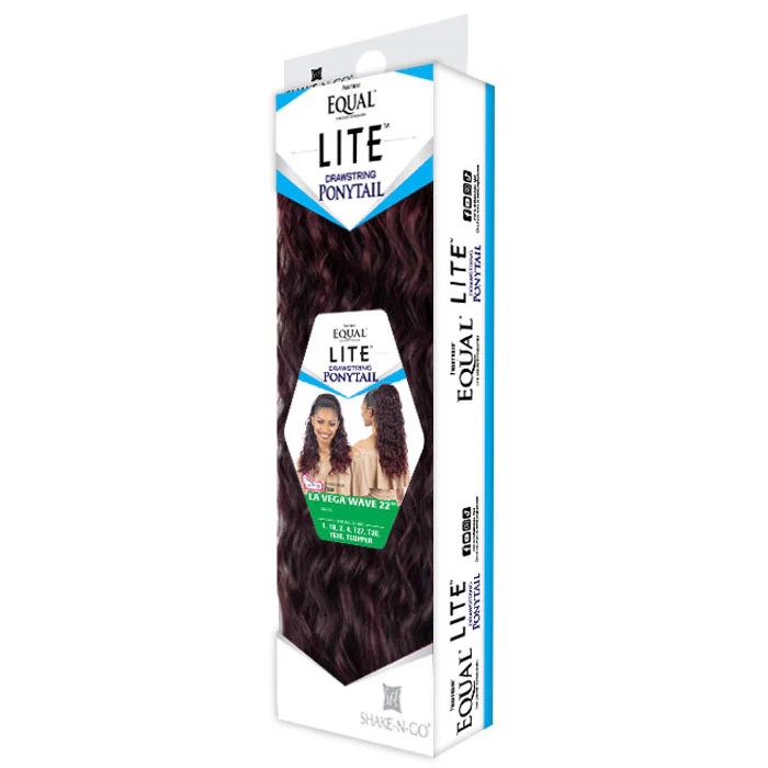 Freetress Equal Lite Drawstring Ponytail - LA VEGA WAVE 22" - Image 3