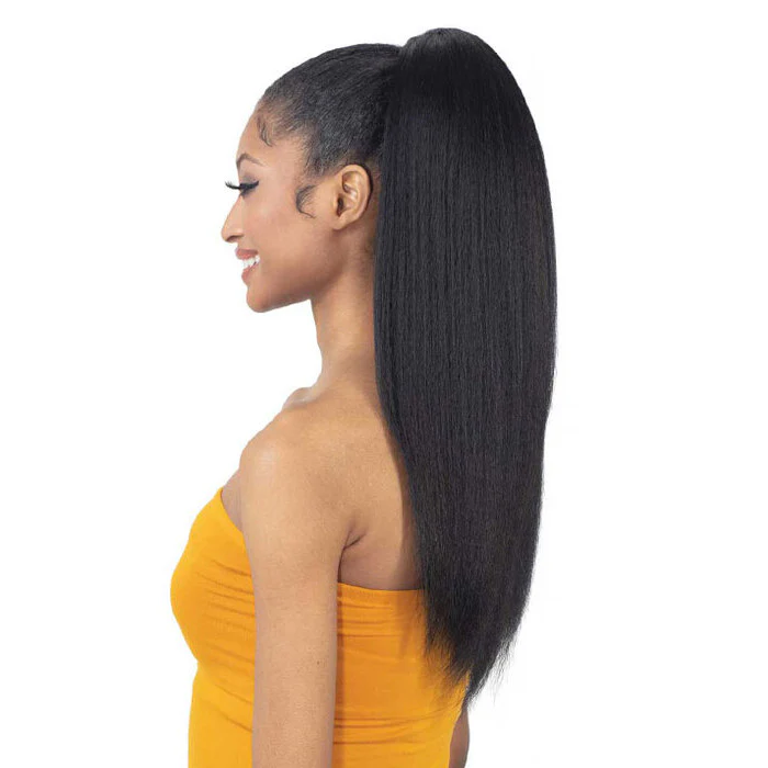 Freetress Equal Natural Me Drawstring Fullcap Half Wig - NATURAL PRESSED YAKY - Image 2