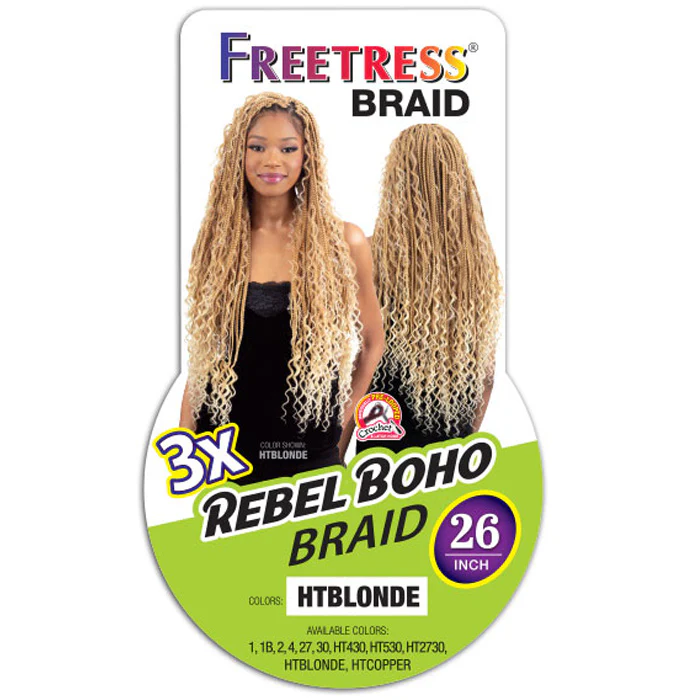 Freetress Pre-Loop Crochet Braids - 3X REBEL BOHO BRAID 26" - Image 4