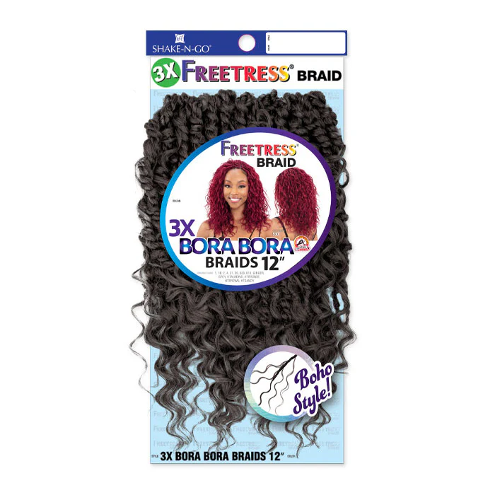 Freetress Pre-Looped Crochet Braids - 3X BORA BORA BRAIDS 12"- Boho Style - Image 3