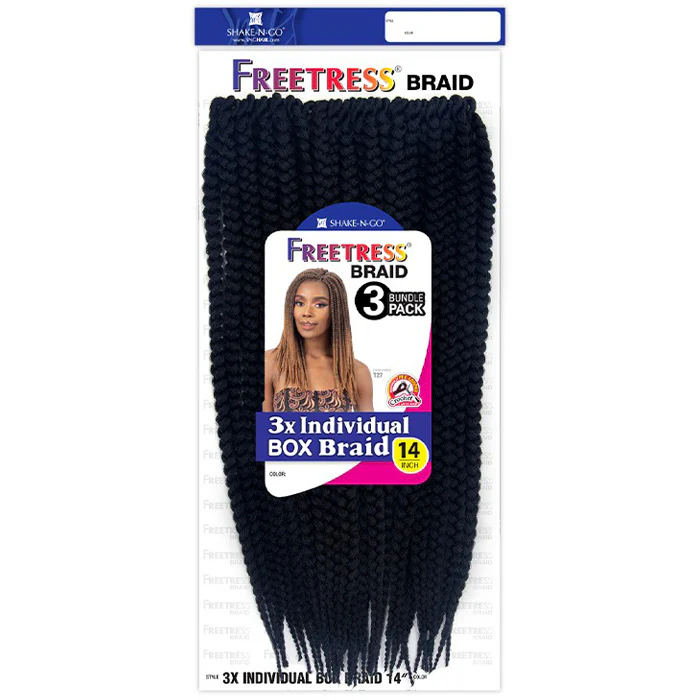 Freetress Pre-Looped Crochet Braids - 3X INDIVIDUAL BOX BRAID 14" - Image 4
