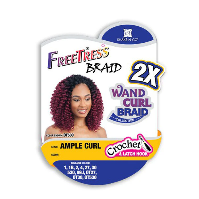 Freetress Wand Curl Pre-Looped Crochet Braid - 2X AMPLE CURL - Image 3