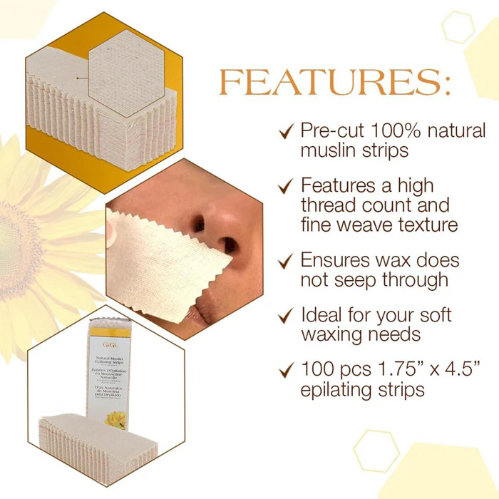 GiGi Natural Muslin Epilating & Applicators Combo Pack - Image 5