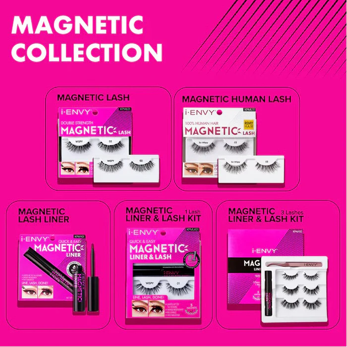 i-ENVY by Kiss 100% Human Hair Magnetic Lashes - Juicy Volume 01 - Image 4