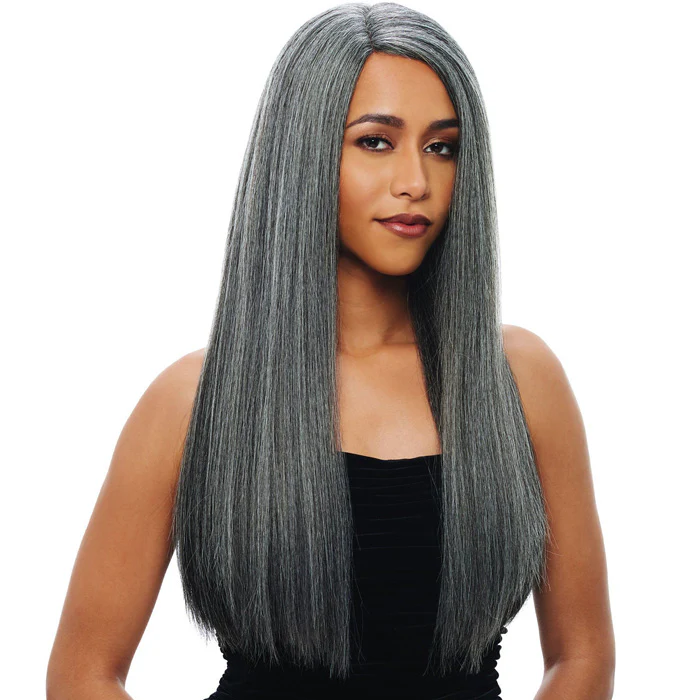 Janet Collection Brazilian Scent Human Hair Blend Lace Part Front Wig - ARIEL - Image 4