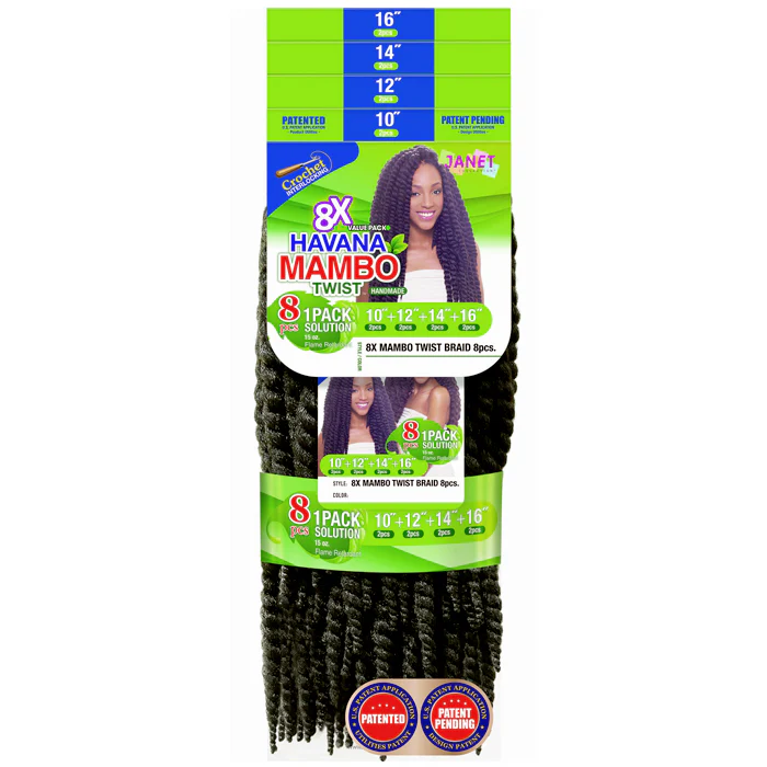 Janet Collection Crochet Braid - 8X HAVANA MAMBO TWIST 8 Pcs / 1 Pack - Image 3