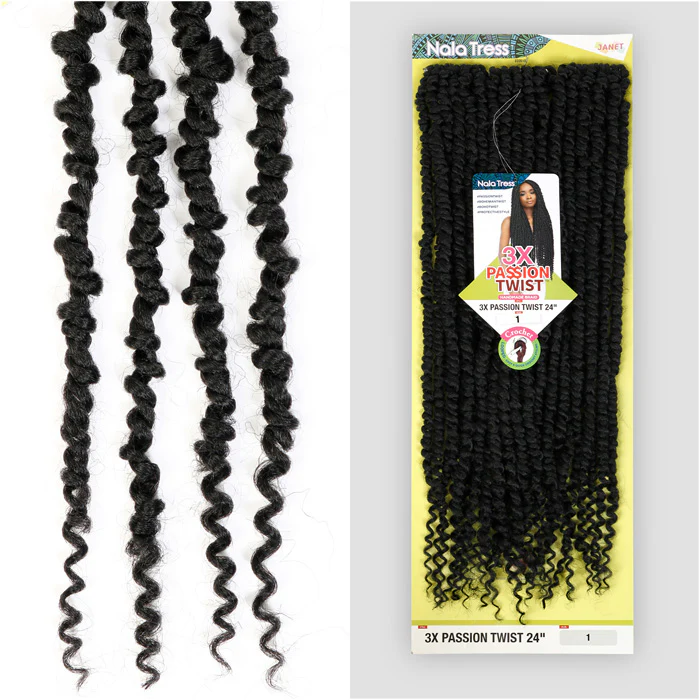 Janet Collection Nala Tress Pre-Looped Crochet Braid - PASSION TWIST BRAID 24" 3X - Image 6