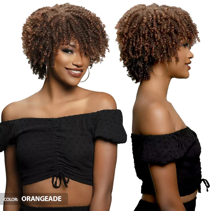 Janet Collection Natural Curly Full Wig - NATURAL AFRO PLES - Image 3