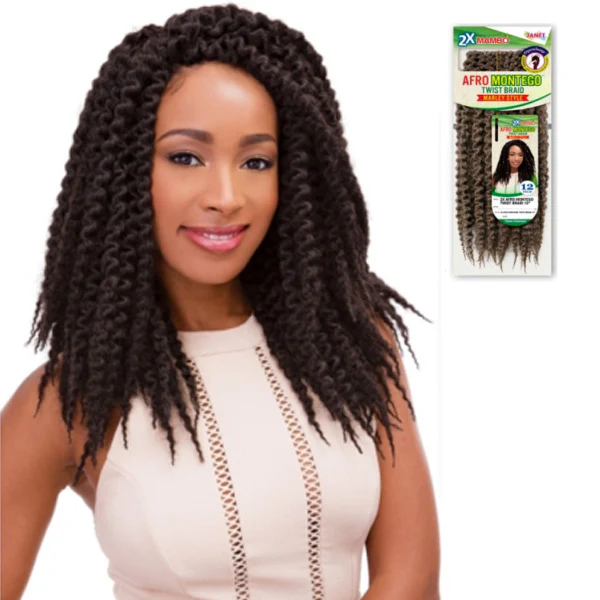 Janet Collection Pre-Looped Crochet Braid - 2x MAMBO AFRO MONTEGO TWIST 12" - Image 2