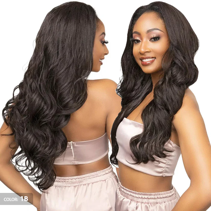 Janet Collection Remy Illusion Easy N Swift 100% Human Hair Prime Unimix Half Wig - YUMA - Image 4
