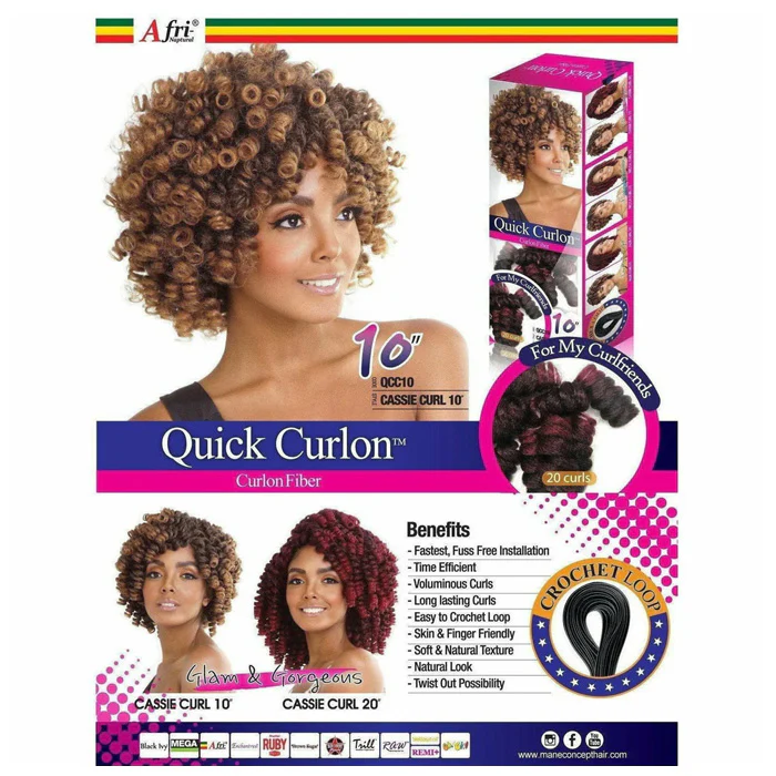 Mane Concept Afri-Naptural Pre-Looped Crochet Braid - CASSIE CURL 10" - Image 6