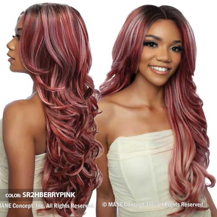 Mane Concept Brown Sugar Skinbond Lace Glueless 13x2x6 Deep Lace Frontal Wig - BSSB224 LACE CUT 05 - Image 2