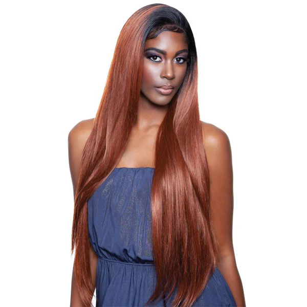 Mane Concept Human Hair Stylemix Melanin Queen 11A Lace Front Wig - ML1102 SILKY YAKY 32"