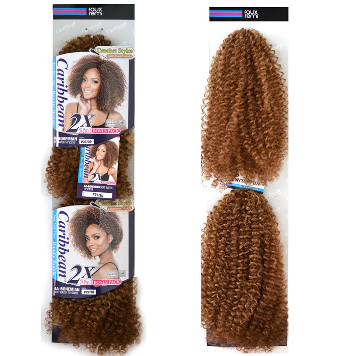 Mane Concept Isis Afri Naptural Caribbean Faux Remi Bundle Crochet Braid - 4A BOHEMIAN SOFT WATER 10" 2X - Image 2