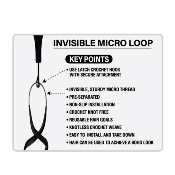 Mane Concept Pristine Micro Crochet 100% Human Hair Pre-Looped Braid - PRHC106 / PRHC102 DEEP WAVE 14/18" - Image 6