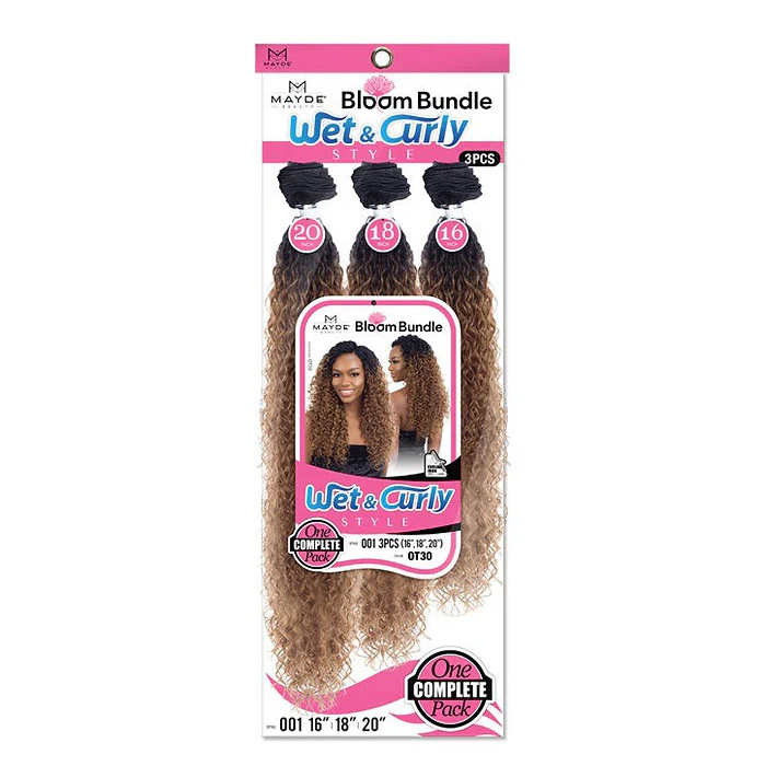 Mayde Beauty Bloom Bundle Weave - WET & CURLY 001 3 PCS 16/18/20" - Image 5
