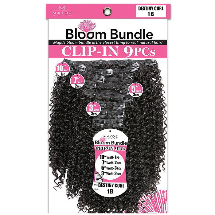 Mayde Beauty Synthetic Bloom Bundle CLIP-IN Weave - DESTINY CURL 9PCS - Image 2
