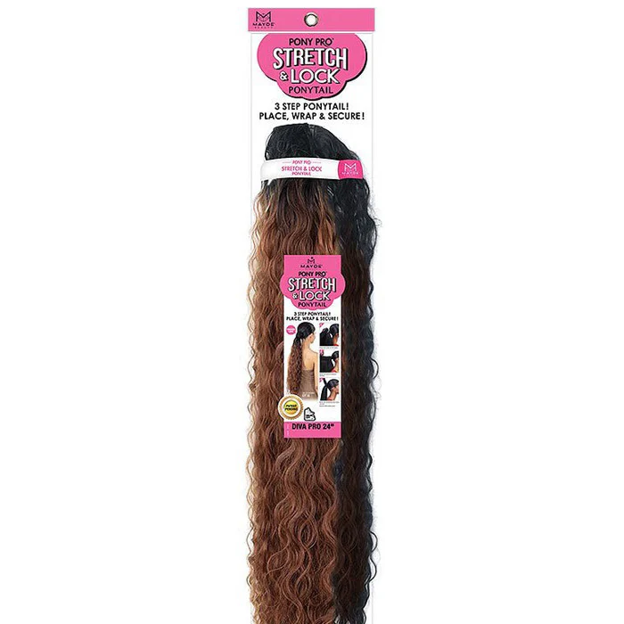 Mayde Pony Pro Stretch & Lock Ponytail - DIVA PRO 24" - Image 3