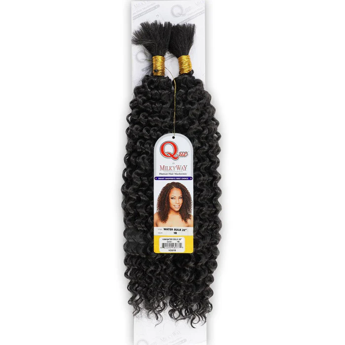 Milky Way QUE Human Hair Blend Bulk/Braids - WATER BULK 14"/18"/22" - Image 2