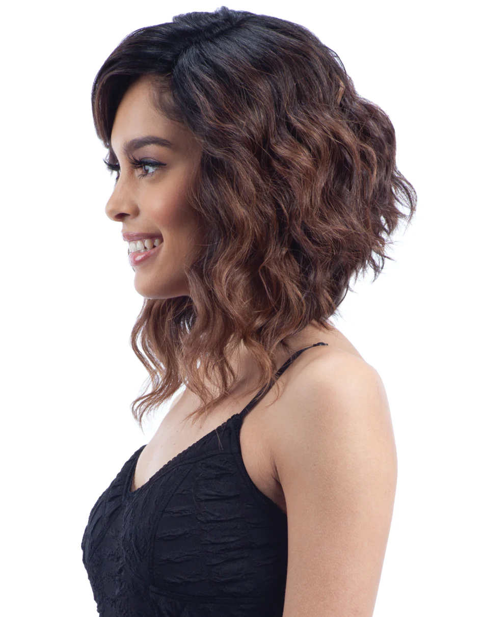 Model Model Synthetic Deep Invisible L-Part Lace Front Wig BUBBLE MEADOW - Image 2