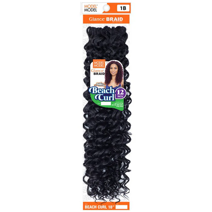 Model Model Glance Crochet Braid - BEACH CURL 12" - Image 3