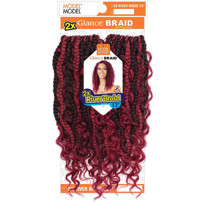 Model Model Glance Pre-Looped Crochet Braid - 2X RIVER BRAID 12" - Image 3